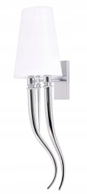 King Home Kinkiet DEVIL WALL 2 - stal węglowa chrom, tkanina PVC biały E27 King Home Kinkiet DEVIL WALL 2 - stal węglowa chrom, tkanina PVC biały E27