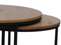 SIGNAL ŁAWA ATLANTA II MDF + OKLEINA DĄB/CZARNY MAT METAL (ZESTAW) FI80 FI60 SIGNAL ŁAWA ATLANTA II MDF + OKLEINA DĄB/CZARNY MAT METAL (ZESTAW) FI80 FI60