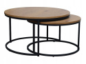 SIGNAL ŁAWA ATLANTA II MDF + OKLEINA DĄB/CZARNY MAT METAL (ZESTAW) FI80 FI60 SIGNAL ŁAWA ATLANTA II MDF + OKLEINA DĄB/CZARNY MAT METAL (ZESTAW) FI80 FI60