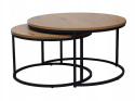 SIGNAL ŁAWA ATLANTA II MDF + OKLEINA DĄB/CZARNY MAT METAL (ZESTAW) FI80 FI60 SIGNAL ŁAWA ATLANTA II MDF + OKLEINA DĄB/CZARNY MAT METAL (ZESTAW) FI80 FI60