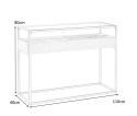 SIGNAL ŁAWA KONSOLKA HARMONY C SZKŁO HARTOWANE TRANSPARENTNY+ORZECH PŁYTA LAMINOWANA/CZARNY METAL 110X40 Z PÓŁKĄ SIGNAL ŁAWA KONSOLKA HARMONY C SZKŁO HARTOWANE TRANSPARENTNY+ORZECH PŁYTA LAMINOWANA/CZARNY METAL 110X40 Z PÓŁKĄ