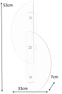 Moosee MOOSEE kinkiet LED VITRAL - błękitne i miedziane szklane półkola na metalowej złotej podstawie Moosee MOOSEE kinkiet LED VITRAL - błękitne i miedziane szklane półkola na metalowej złotej podstawie
