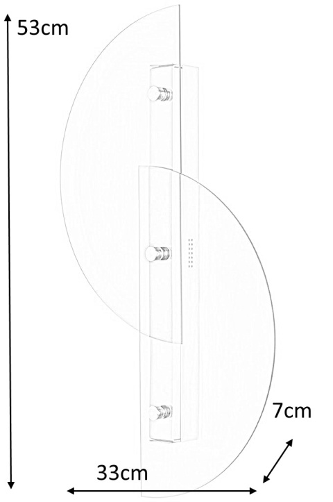 Moosee MOOSEE kinkiet LED VITRAL - błękitne i miedziane szklane półkola na metalowej złotej podstawie Moosee MOOSEE kinkiet LED VITRAL - błękitne i miedziane szklane półkola na metalowej złotej podstawie