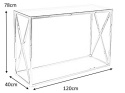 SIGNAL KONSOLKA ESCADA C II SZKŁO HARTOWANE CZARNY EFEKT MARMURU/ZŁOTY STAL NIERDZEWNA 120X40
