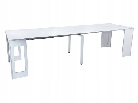 SIGNAL KONSOLKA STÓŁ do jadalni RENO BIAŁY MAT 60(300)X90 - rozkładany, prostokątny, laminowana płyta MDF, biały matowy SIGNAL KONSOLKA STÓŁ do jadalni RENO BIAŁY MAT 60(300)X90 - rozkładany, prostokątny, laminowana płyta MDF, biały matowy