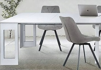 SIGNAL KONSOLKA STÓŁ do jadalni RENO BIAŁY MAT 60(300)X90 - rozkładany, prostokątny, laminowana płyta MDF, biały matowy SIGNAL KONSOLKA STÓŁ do jadalni RENO BIAŁY MAT 60(300)X90 - rozkładany, prostokątny, laminowana płyta MDF, biały matowy