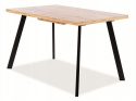 SIGNAL STÓŁ BRICK PŁYTA LAMINOWANA DĄB WOTAN / METAL CZARNY 118(160)X80 SIGNAL STÓŁ BRICK PŁYTA LAMINOWANA DĄB WOTAN / METAL CZARNY 118(160)X80