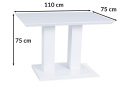 SIGNAL STÓŁ TOWER BIAŁY LAKIER 110X75X75