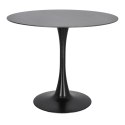 STÓŁ OKRĄGŁY Simplet Skinny Premium Stone Black 90cm Simplet CZARNY NOGA METALOWA BLAT SPIEK MARMUROWY STÓŁ OKRĄGŁY Simplet Skinny Premium Stone Black 90cm Simplet CZARNY NOGA METALOWA BLAT SPIEK MARMUROWY