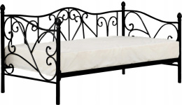 HALMAR łóżko SUMATRA czarne stal malowana proszkowo 90x200 pojedyncze