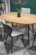 HALMAR stół COLORADO rozkładany 120-160x80 blat MDF okleinowany - dąb złoty, stelaż - czarny stal malowana proszkowo HALMAR stół COLORADO rozkładany 120-160x80 blat MDF okleinowany - dąb złoty, stelaż - czarny stal malowana proszkowo