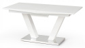 HALMAR stół VISION biały MDF lakier stal nierdzewna prostokątny rozkładany 160-200x90 HALMAR stół VISION biały MDF lakier stal nierdzewna prostokątny rozkładany 160-200x90