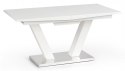 HALMAR stół VISION biały MDF lakier stal nierdzewna prostokątny rozkładany 160-200x90 HALMAR stół VISION biały MDF lakier stal nierdzewna prostokątny rozkładany 160-200x90