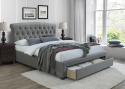 Halmar łóżko AVANTI160x200 cm z szufladą popiel tkanina drewno orzech