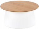 Halmar stolik ława okrągła AZURRA MDF + okleina naturalna naturalny / biały tworzywo fi69 Halmar stolik ława okrągła AZURRA MDF + okleina naturalna naturalny / biały tworzywo fi69