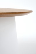Halmar stolik ława okrągła AZURRA MDF + okleina naturalna naturalny / biały tworzywo fi69