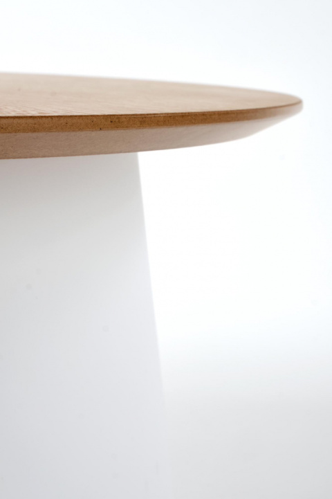 Halmar stolik ława okrągła AZURRA MDF + okleina naturalna naturalny / biały tworzywo fi69 Halmar stolik ława okrągła AZURRA MDF + okleina naturalna naturalny / biały tworzywo fi69