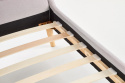 Halmar łóżko ELANDA 140x200 cm jasny popiel tkanina drewno naturalny