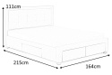 Halmar łóżko EVORA 160x200 cm beżowy tkanina lite drewno orzech z szufladami Halmar łóżko EVORA 160x200 cm beżowy tkanina lite drewno orzech z szufladami