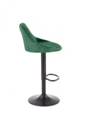 HOKER REGULOWANY KRZESŁO BAROWE H101 Halmar CIEMNY ZIELONY VELVET PODSTAWA stal malowana proszkowo CZARNA regulowana wysokość HOKER REGULOWANY KRZESŁO BAROWE H101 Halmar CIEMNY ZIELONY VELVET PODSTAWA stal malowana proszkowo CZARNA regulowana wysokość