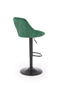 HOKER REGULOWANY KRZESŁO BAROWE H101 Halmar CIEMNY ZIELONY VELVET PODSTAWA stal malowana proszkowo CZARNA regulowana wysokość HOKER REGULOWANY KRZESŁO BAROWE H101 Halmar CIEMNY ZIELONY VELVET PODSTAWA stal malowana proszkowo CZARNA regulowana wysokość