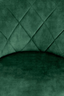 HOKER REGULOWANY KRZESŁO BAROWE H101 Halmar CIEMNY ZIELONY VELVET PODSTAWA stal malowana proszkowo CZARNA regulowana wysokość HOKER REGULOWANY KRZESŁO BAROWE H101 Halmar CIEMNY ZIELONY VELVET PODSTAWA stal malowana proszkowo CZARNA regulowana wysokość