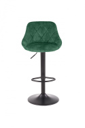 HOKER REGULOWANY KRZESŁO BAROWE H101 Halmar CIEMNY ZIELONY VELVET PODSTAWA stal malowana proszkowo CZARNA regulowana wysokość HOKER REGULOWANY KRZESŁO BAROWE H101 Halmar CIEMNY ZIELONY VELVET PODSTAWA stal malowana proszkowo CZARNA regulowana wysokość