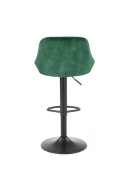 HOKER REGULOWANY KRZESŁO BAROWE H101 Halmar CIEMNY ZIELONY VELVET PODSTAWA stal malowana proszkowo CZARNA regulowana wysokość HOKER REGULOWANY KRZESŁO BAROWE H101 Halmar CIEMNY ZIELONY VELVET PODSTAWA stal malowana proszkowo CZARNA regulowana wysokość