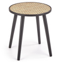 Halmar ława JAKARTA MDF lakierowany drewno lite czarny / naturalny rattan fi39 Halmar ława JAKARTA MDF lakierowany drewno lite czarny / naturalny rattan fi39