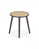Halmar ława JAKARTA MDF lakierowany drewno lite czarny / naturalny rattan fi39 Halmar ława JAKARTA MDF lakierowany drewno lite czarny / naturalny rattan fi39