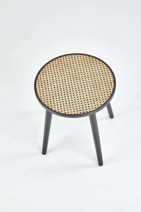 Halmar ława JAKARTA MDF lakierowany drewno lite czarny / naturalny rattan fi39 Halmar ława JAKARTA MDF lakierowany drewno lite czarny / naturalny rattan fi39