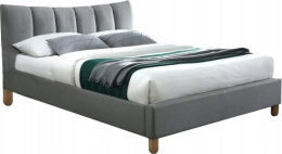 Halmar łóżko SANDY 2 160x200 sypialniane tapicerowane tkanina popiel drewno lite buk