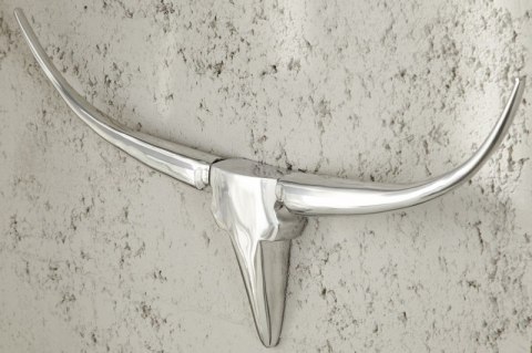 Invicta Interior poroże BULL 75 cm - ozdoba dekoracja ścienna dekoracyjne poroże wykonane z aluminium z lśniącym wykończeniem Invicta Interior poroże BULL 75 cm - ozdoba dekoracja ścienna dekoracyjne poroże wykonane z aluminium z lśniącym wykończeniem