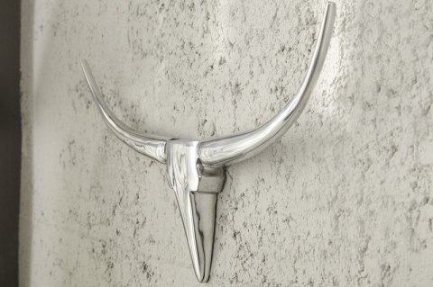 Invicta Interior poroże BULL 75 cm - ozdoba dekoracja ścienna dekoracyjne poroże wykonane z aluminium z lśniącym wykończeniem Invicta Interior poroże BULL 75 cm - ozdoba dekoracja ścienna dekoracyjne poroże wykonane z aluminium z lśniącym wykończeniem