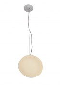King Home Lampa wisząca sufitowa ESPRIT 31 - ozdobna lampa ze szkła satynowego - beżowa - stelaż metalowy King Home Lampa wisząca sufitowa ESPRIT 31 - ozdobna lampa ze szkła satynowego - beżowa - stelaż metalowy