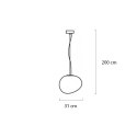 King Home Lampa wisząca sufitowa ESPRIT 31 - ozdobna lampa ze szkła satynowego - beżowa - stelaż metalowy King Home Lampa wisząca sufitowa ESPRIT 31 - ozdobna lampa ze szkła satynowego - beżowa - stelaż metalowy