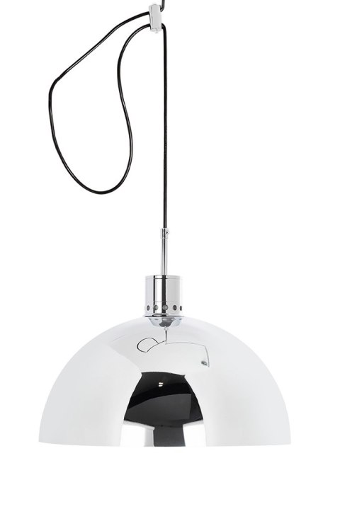 LAMPA WISZĄCA ROTA 360 SREBRNY CHROM - REGULOWANY SREBRNY stelaż CZARNY kabel SREBRNY klosz E27 King Home LAMPA WISZĄCA ROTA 360 SREBRNY CHROM - REGULOWANY SREBRNY stelaż CZARNY kabel SREBRNY klosz E27 King Home