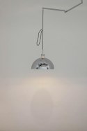 LAMPA WISZĄCA ROTA 360 SREBRNY CHROM - REGULOWANY SREBRNY stelaż CZARNY kabel SREBRNY klosz E27 King Home LAMPA WISZĄCA ROTA 360 SREBRNY CHROM - REGULOWANY SREBRNY stelaż CZARNY kabel SREBRNY klosz E27 King Home