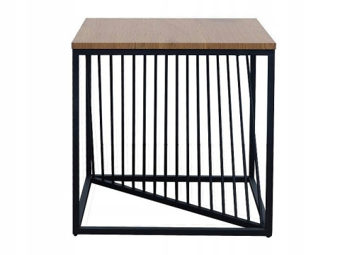 SIGNAL ŁAWA kwadratowa ORION MDF + OKLEINA DĄB/CZARNY METAL 55X55 -stolik okolicznościowy do salonu, blat mdf, stelaż czarny SIGNAL ŁAWA kwadratowa ORION MDF + OKLEINA DĄB/CZARNY METAL 55X55 -stolik okolicznościowy do salonu, blat mdf, stelaż czarny