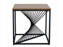 SIGNAL ŁAWA kwadratowa ORION MDF + OKLEINA DĄB/CZARNY METAL 55X55 -stolik okolicznościowy do salonu, blat mdf, stelaż czarny SIGNAL ŁAWA kwadratowa ORION MDF + OKLEINA DĄB/CZARNY METAL 55X55 -stolik okolicznościowy do salonu, blat mdf, stelaż czarny
