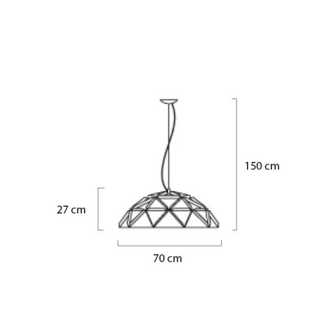 Lampa wisząca SPUTNIK metalowa - srebrbrna na zewnątrz, biała wewnątrz Lampa wisząca SPUTNIK metalowa - srebrbrna na zewnątrz, biała wewnątrz