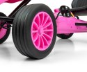 Milly Mally Pojazd Gokart na pedały Rocket Pink Różowy aerodynamiczna sylwetka regulowane sportowe siedzisko hamulec 3 lata+