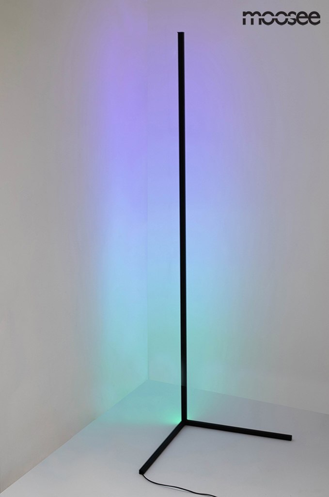 Moosee MOOSEE lampa podłogowa CORNER RGB czarna Moosee MOOSEE lampa podłogowa CORNER RGB czarna