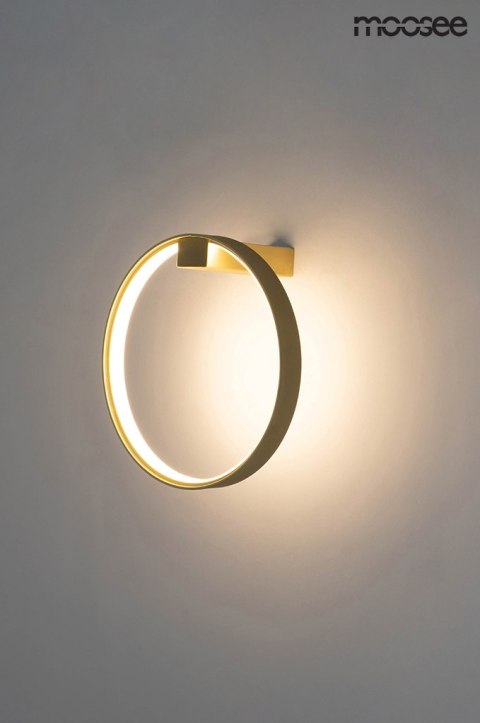 KINKIET OKRĄGŁY LAMPA ŚCIENNA LED CIRCLE WALL ZŁOTA aluminium osłona AKRYL Moosee MOOSEE KINKIET OKRĄGŁY LAMPA ŚCIENNA LED CIRCLE WALL ZŁOTA aluminium osłona AKRYL Moosee MOOSEE