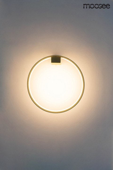 KINKIET OKRĄGŁY LAMPA ŚCIENNA LED CIRCLE WALL ZŁOTA aluminium osłona AKRYL Moosee MOOSEE KINKIET OKRĄGŁY LAMPA ŚCIENNA LED CIRCLE WALL ZŁOTA aluminium osłona AKRYL Moosee MOOSEE