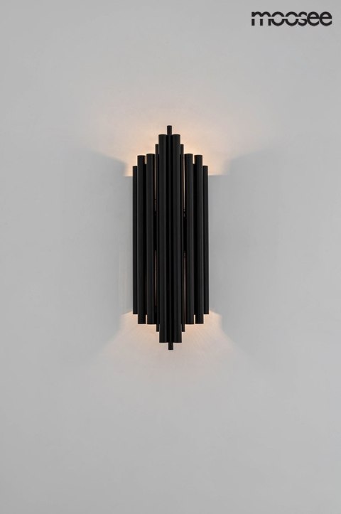 Moosee MOOSEE Kinkiet lampa ścienna HARMONIC BLACK czarna stal nierdzewna 2xE14 Moosee MOOSEE Kinkiet lampa ścienna HARMONIC BLACK czarna stal nierdzewna 2xE14