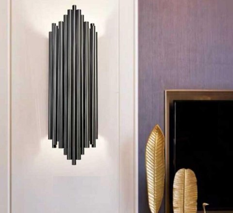 Moosee MOOSEE Kinkiet lampa ścienna HARMONIC BLACK czarna stal nierdzewna 2xE14 Moosee MOOSEE Kinkiet lampa ścienna HARMONIC BLACK czarna stal nierdzewna 2xE14