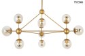 LAMPA WISZĄCA ASTRIFERO 10 metalowa ZŁOTA / KLOSZE SZKLANE BURSZTYNOWE - regulacja wysokości 10xE27 Moosee MOOSEE LAMPA WISZĄCA ASTRIFERO 10 metalowa ZŁOTA / KLOSZE SZKLANE BURSZTYNOWE - regulacja wysokości 10xE27 Moosee MOOSEE