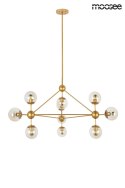 LAMPA WISZĄCA ASTRIFERO 10 metalowa ZŁOTA / KLOSZE SZKLANE BURSZTYNOWE - regulacja wysokości 10xE27 Moosee MOOSEE LAMPA WISZĄCA ASTRIFERO 10 metalowa ZŁOTA / KLOSZE SZKLANE BURSZTYNOWE - regulacja wysokości 10xE27 Moosee MOOSEE