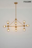 LAMPA WISZĄCA ASTRIFERO 10 metalowa ZŁOTA / KLOSZE SZKLANE BURSZTYNOWE - regulacja wysokości 10xE27 Moosee MOOSEE LAMPA WISZĄCA ASTRIFERO 10 metalowa ZŁOTA / KLOSZE SZKLANE BURSZTYNOWE - regulacja wysokości 10xE27 Moosee MOOSEE